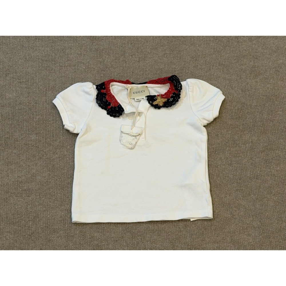 GUCCI POLO SHIRT BABY KIDS 12/18 Months NWT Embroidered